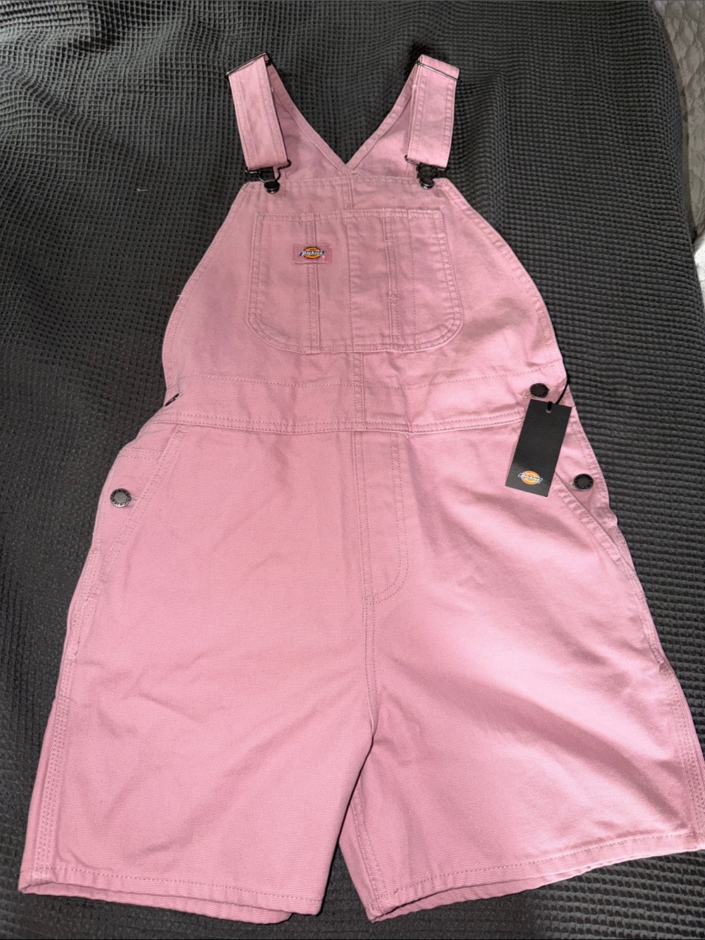 Dickies Dusty Rose Short Overalls NWT size small 100% cotton